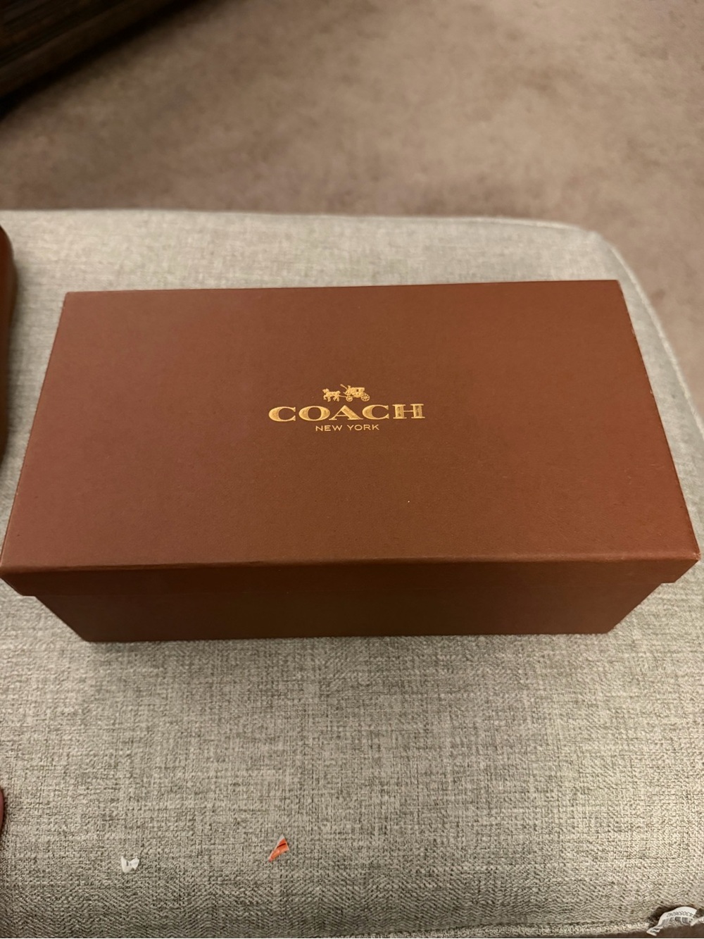 Coach Brown Leather Moccasin Loafers with Gold Plaque - Picture 6 of 10